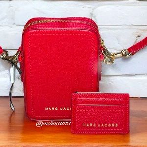 Marc Jacobs Women's Shoulder Groove NS Crossbody Saavy Red NWT